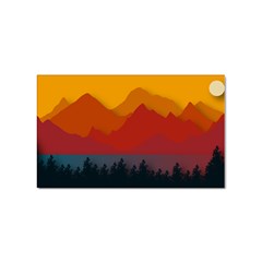 Mountain Forest Nature Scenery Art Mountains Sticker Rectangular (100 Pack) by Wegoenart