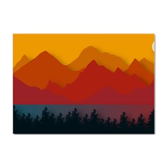 Mountain Forest Nature Scenery Art Mountains Sticker A4 (10 Pack) by Wegoenart