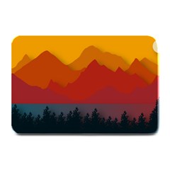 Mountain Forest Nature Scenery Art Mountains Plate Mats by Wegoenart