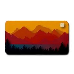 Mountain Forest Nature Scenery Art Mountains Medium Bar Mat by Wegoenart