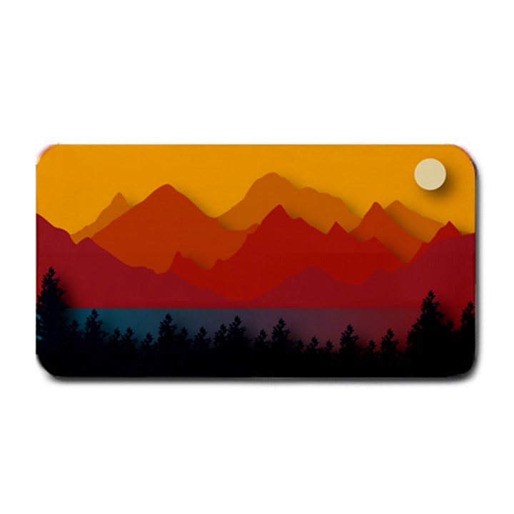 Mountain Forest Nature Scenery Art Mountains Medium Bar Mat