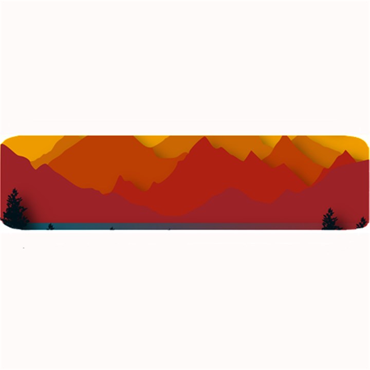 Mountain Forest Nature Scenery Art Mountains Large Bar Mat