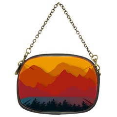 Mountain Forest Nature Scenery Art Mountains Chain Purse (one Side) by Wegoenart