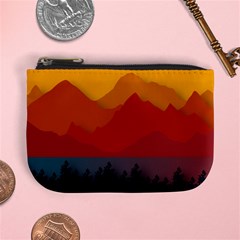 Mountain Forest Nature Scenery Art Mountains Mini Coin Purse by Wegoenart