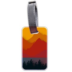 Mountain Forest Nature Scenery Art Mountains Luggage Tag (two Sides) by Wegoenart