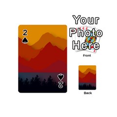 Mountain Forest Nature Scenery Art Mountains Playing Cards 54 Designs (mini) by Wegoenart