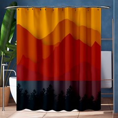 Mountain Forest Nature Scenery Art Mountains Shower Curtain 60  X 72  (medium)  by Wegoenart