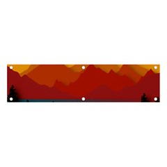 Mountain Forest Nature Scenery Art Mountains Banner And Sign 4  X 1 