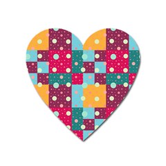 Background Pattern Texture Design Dots Wallpaper Heart Magnet by Wegoenart