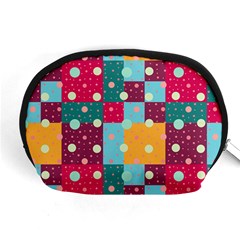 Background Pattern Texture Design Dots Wallpaper Accessory Pouch (medium) by Wegoenart