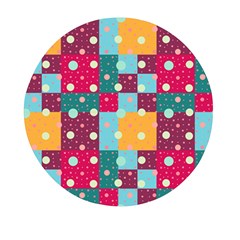 Background Pattern Texture Design Dots Wallpaper Mini Round Pill Box (pack Of 5) by Wegoenart