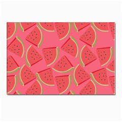 Watermelon Background Watermelon Wallpaper Postcard 4 x 6  (pkg Of 10) by Wegoenart