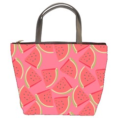 Watermelon Background Watermelon Wallpaper Bucket Bag by Wegoenart