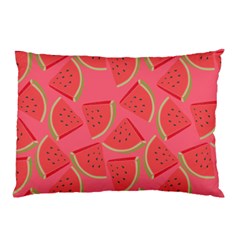 Watermelon Background Watermelon Wallpaper Pillow Case (two Sides) by Wegoenart