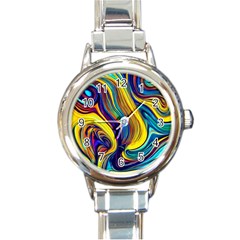 Rolling In The Deep Round Italian Charm Watch by GardenOfOphir