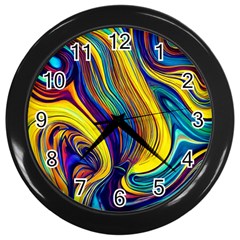 Rolling In The Deep Wall Clock (black) by GardenOfOphir