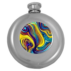 Rolling In The Deep Round Hip Flask (5 Oz) by GardenOfOphir