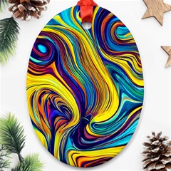 Rolling In The Deep Oval Ornament (two Sides) by GardenOfOphir