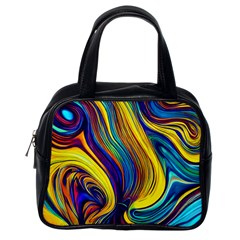 Rolling In The Deep Classic Handbag (one Side) by GardenOfOphir