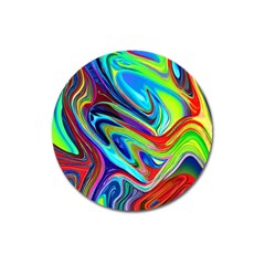 Fluid Forms Magnet 3  (round) by GardenOfOphir