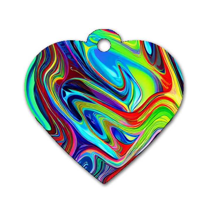 Fluid Forms Dog Tag Heart (Two Sides)