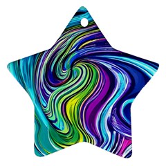 Waves Of Color Ornament (star)