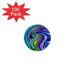 Waves Of Color 1  Mini Magnets (100 Pack)  by GardenOfOphir