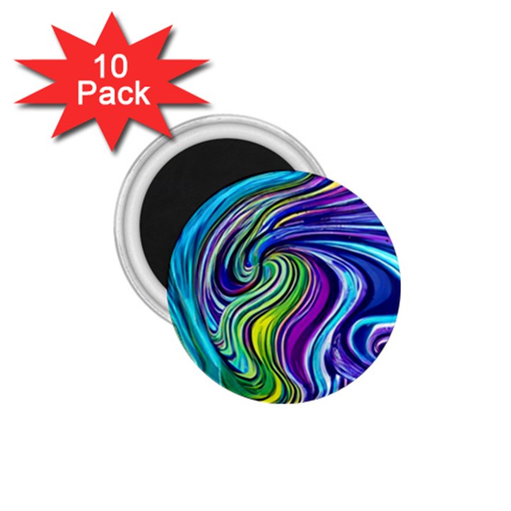 Waves Of Color 1.75  Magnets (10 pack) 