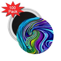 Waves Of Color 2 25  Magnets (100 Pack)  by GardenOfOphir