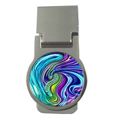 Waves Of Color Money Clips (round)  by GardenOfOphir