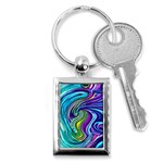 Waves Of Color Key Chain (Rectangle) Front