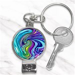 Waves Of Color Nail Clippers Key Chain Front