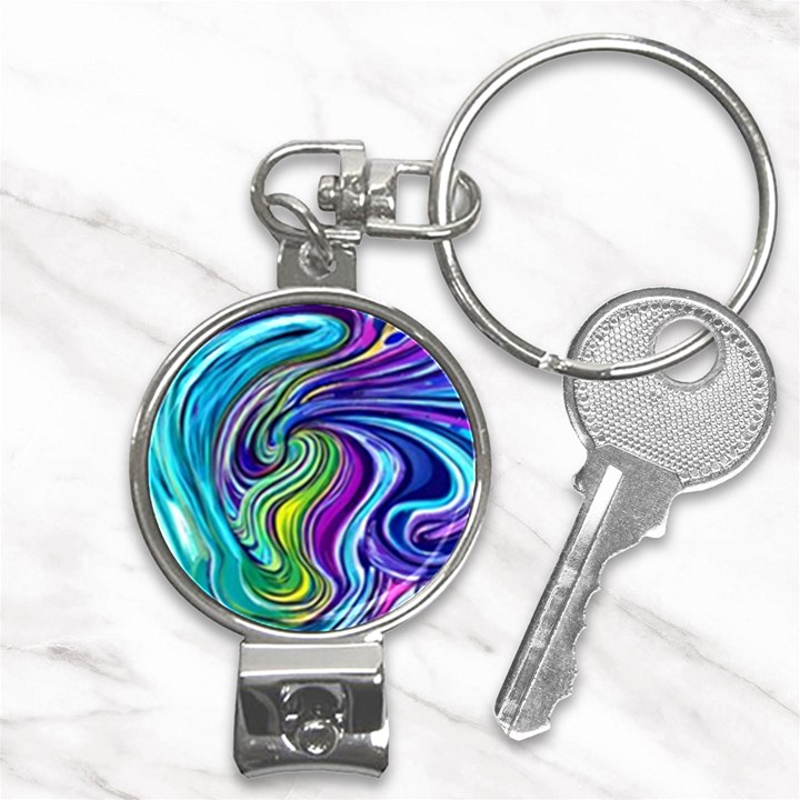 Waves Of Color Nail Clippers Key Chain