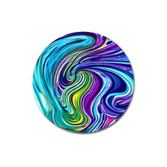 Waves Of Color Magnet 3  (round) by GardenOfOphir