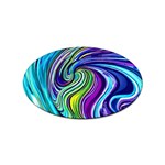 Waves Of Color Sticker Oval (10 pack) Front