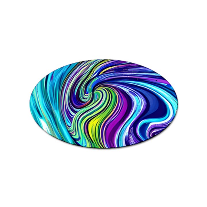 Waves Of Color Sticker Oval (10 pack)