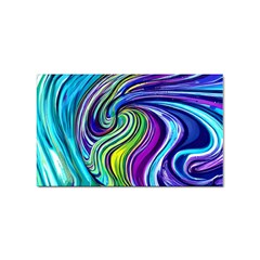 Waves Of Color Sticker Rectangular (100 Pack) by GardenOfOphir