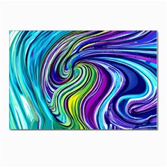 Waves Of Color Postcard 4 x 6  (pkg Of 10) by GardenOfOphir