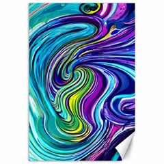 Waves Of Color Canvas 24  X 36  by GardenOfOphir