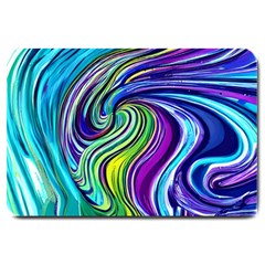 Waves Of Color Large Doormat by GardenOfOphir