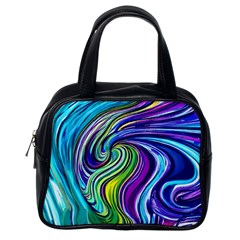 Waves Of Color Classic Handbag (one Side) by GardenOfOphir