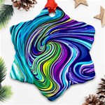 Waves Of Color Ornament (Snowflake) Front