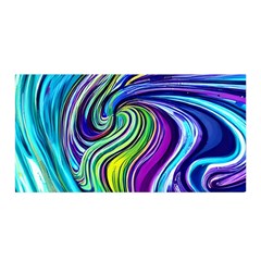 Waves Of Color Satin Wrap 35  X 70  by GardenOfOphir