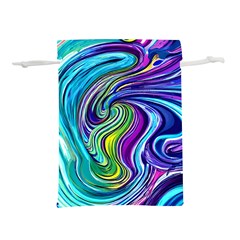 Waves Of Color Lightweight Drawstring Pouch (l) by GardenOfOphir