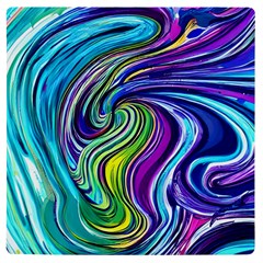 Waves Of Color Uv Print Square Tile Coaster  by GardenOfOphir