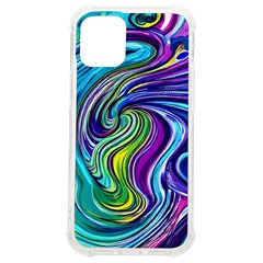 Waves Of Color Iphone 12 Mini Tpu Uv Print Case	 by GardenOfOphir