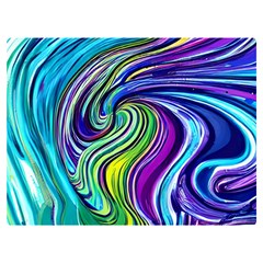 Waves Of Color One Side Premium Plush Fleece Blanket (extra Small) by GardenOfOphir