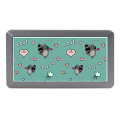 Raccoon Texture Seamless Scrapbooking Hearts Memory Card Reader (mini) by Wegoenart