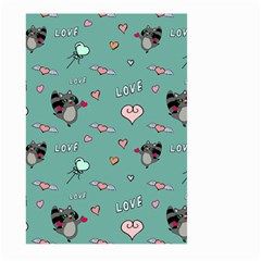 Raccoon Texture Seamless Scrapbooking Hearts Large Garden Flag (two Sides) by Wegoenart