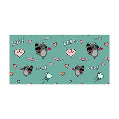 Raccoon Texture Seamless Scrapbooking Hearts Yoga Headband by Wegoenart